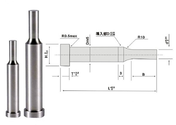 ASTM 플라스틱 금형 이젝터 핀 1.2344 반사경은 정밀 몰드 부품 주석 코팅을 닦았습니다